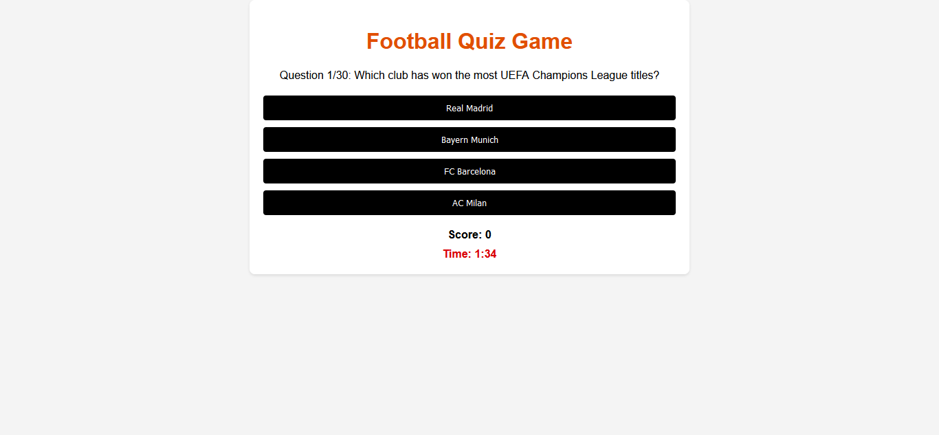 Football Quiz